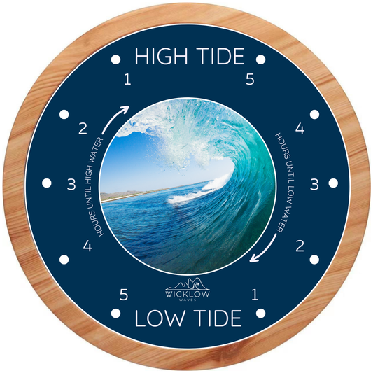 Prussian Blue - Waves Tide Clock